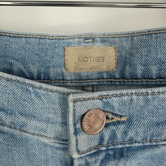 Mother The Hustler Roller Flood in Cheri Cheri Size 30 High Rise Wide Leg Light - Picture 12 of 15